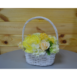 Композиция в корзинке из лозы X764